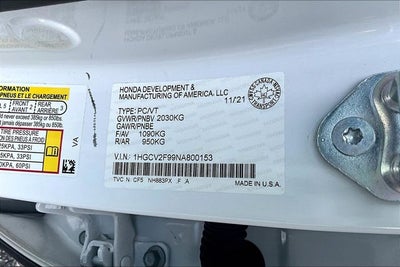2022 Honda Accord Touring 2.0T