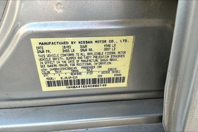 2004 Nissan Maxima 3.5 SL