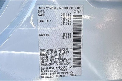 2023 Nissan Altima 2.5 SR