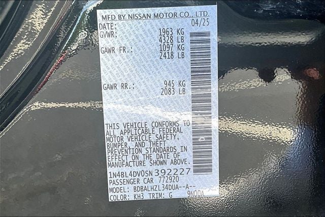 2025 Nissan Altima 2.5 SV