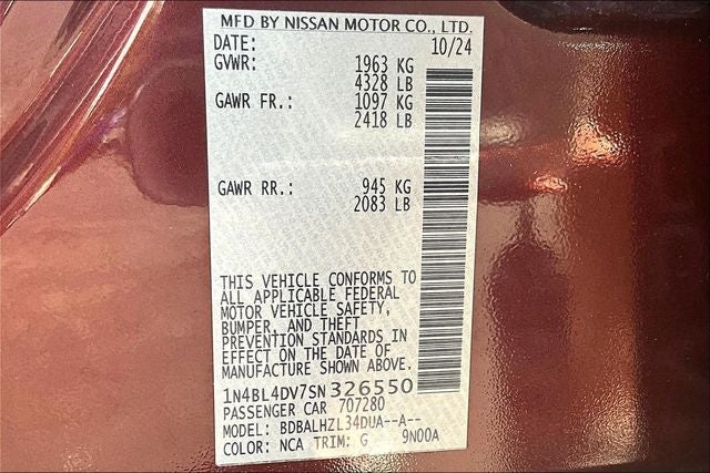 2025 Nissan Altima 2.5 SV