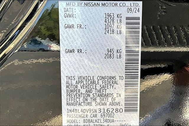 2025 Nissan Altima 2.5 SV