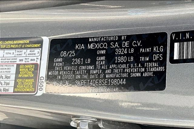 2025 Kia K4 LXS