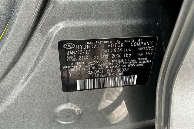 2017 Hyundai Elantra Value Edition