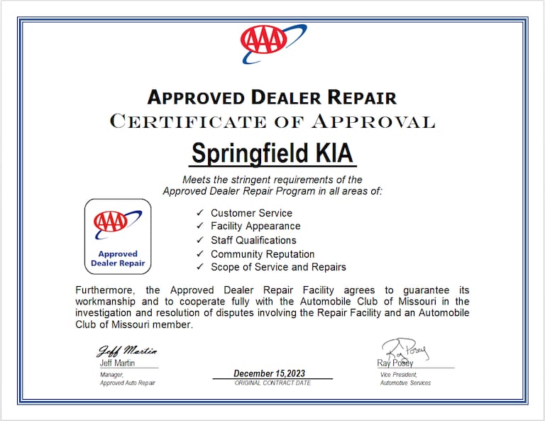 AAA Springfield Kia in Springfield MO